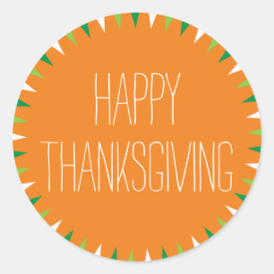 Happy Thanksgiving Ronde Sticker