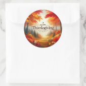 Happy Thanksgiving Ronde Sticker (Tas)