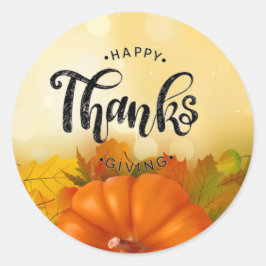 Happy Thanksgiving Ronde Sticker