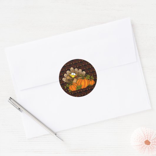 Happy Thanksgiving Ronde Sticker (Envelop)