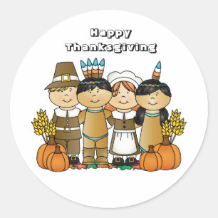 Happy Thanksgiving Ronde Sticker