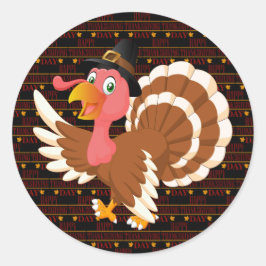 Happy Thanksgiving Ronde Sticker