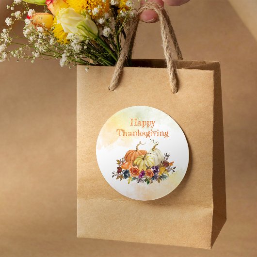 Happy Thanksgiving Ronde Sticker