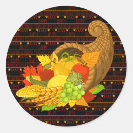 Happy Thanksgiving Ronde Sticker