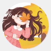 Happy Thanksgiving Ronde Sticker (Voorkant)