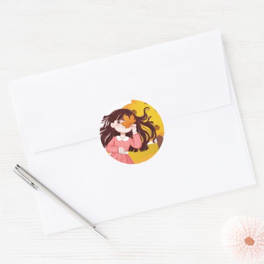 Happy Thanksgiving Ronde Sticker (Envelop)