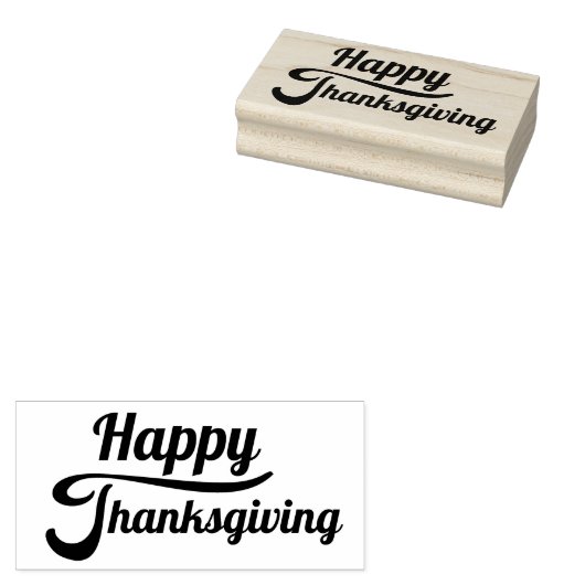 Happy Thanksgiving Rubberstempel (Gestempeld)