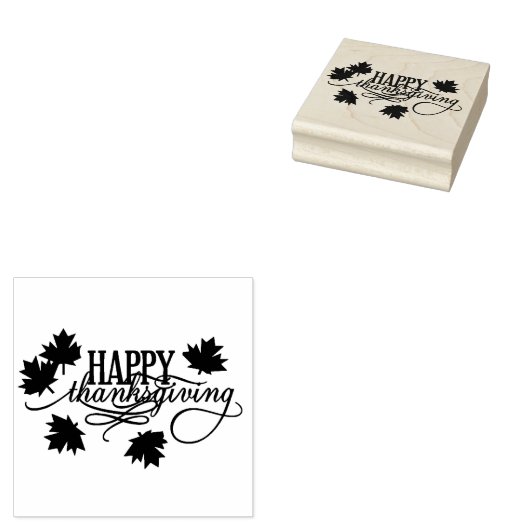 Happy Thanksgiving Rubberstempel (Gestempeld)