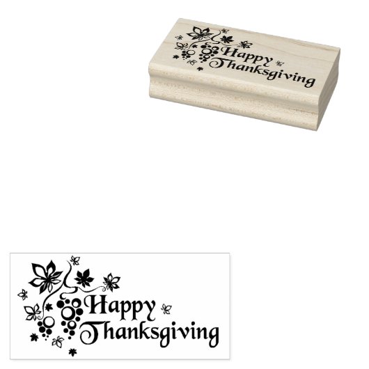 Happy Thanksgiving Rubberstempel (Gestempeld)