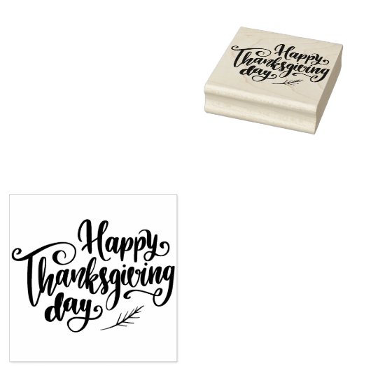 Happy Thanksgiving Rubberstempel (Gestempeld)