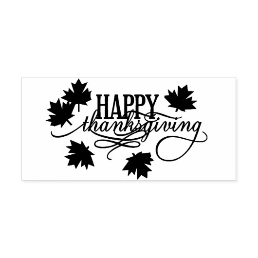 Happy Thanksgiving Rubberstempel (Afrduk)