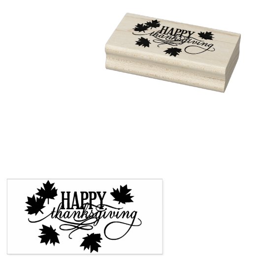 Happy Thanksgiving Rubberstempel (Gestempeld)