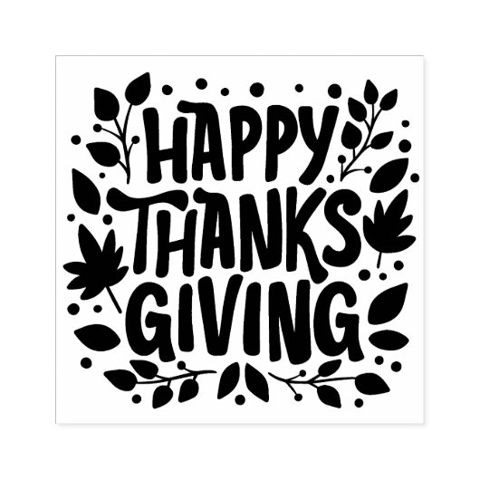 Happy Thanksgiving Rubberstempel (Afrduk)