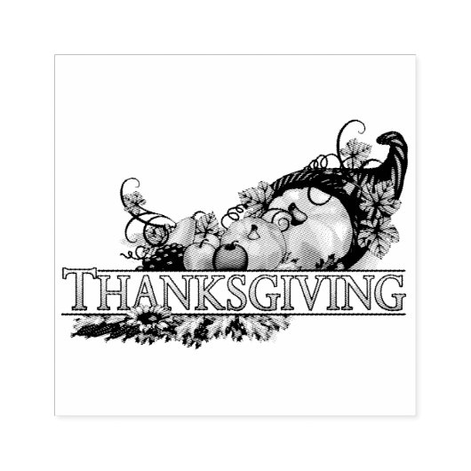 Happy Thanksgiving Rubberstempel (Afrduk)