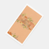 Happy Thanksgiving Rustic Autumn Leaves Servet (Hoek)