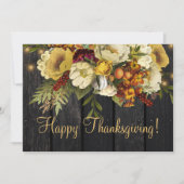 Happy Thanksgiving rustic barnhout Thanksgiving Feestdagenkaart (Voorkant)