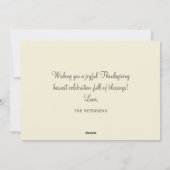 Happy Thanksgiving rustic barnhout Thanksgiving Feestdagenkaart (Achterkant)