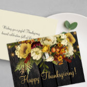 Happy Thanksgiving rustic barnhout Thanksgiving Feestdagenkaart