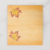 Happy Thanksgiving Rustic Herfst Leaf Tafel Zitpla Plaatskaartje (Buitenkant ongevouwen)