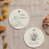 Happy Thanksgiving Rustic Pumpkin Thanksgiving Bedankjes Labels