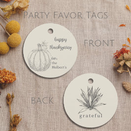 Happy Thanksgiving Rustic Pumpkin Thanksgiving Bedankjes Labels