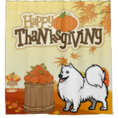 Happy Thanksgiving Samoyed Douchegordijn (Voorkant)