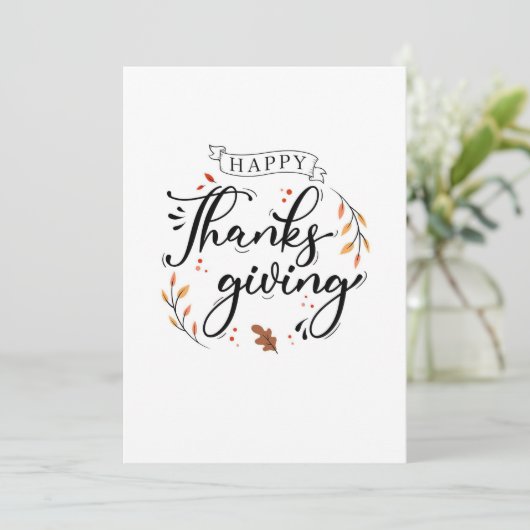 Happy Thanksgiving Save The Date (Staand voorkant)