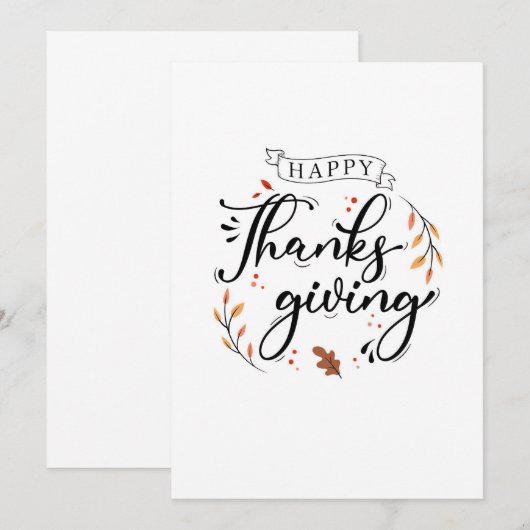 Happy Thanksgiving Save The Date (Voorkant / Achterkant)