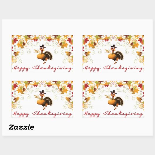 Happy Thanksgiving schattige kalkoen sticker (Vel)