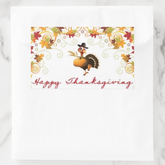 Happy Thanksgiving schattige kalkoen sticker (Tas)