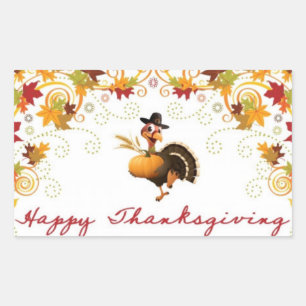 Happy Thanksgiving schattige kalkoen sticker