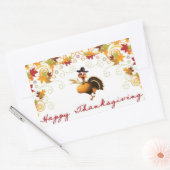 Happy Thanksgiving schattige kalkoen sticker (Envelop)