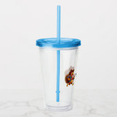 Happy Thanksgiving Schattige Turkije Reizen Acryl Drinkbeker (Rechts)