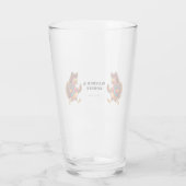 Happy Thanksgiving Schattige Turkije Reizen Glas (Achterkant)