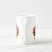 Happy Thanksgiving Schattige Turkije Reizen Porselein Kop (Achterkant)