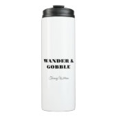 Happy Thanksgiving Schattige Turkije Reizen Thermosbeker (Voorkant)