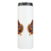 Happy Thanksgiving Schattige Turkije Reizen Thermosbeker (Achterkant)