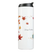Happy Thanksgiving Schattige Turkije Reizen Thermosbeker (Gedraaid links)