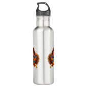 Happy Thanksgiving Schattige Turkije Reizen Waterfles (Achterkant)