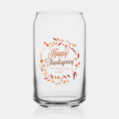 Happy Thanksgiving Schattigee aangepaste herfstbla Blikvorm Glas (Voorkant)
