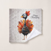 Happy Thanksgiving Schattigee kleurrijke Baby Turk Bad Handdoek (Wasdoekje)