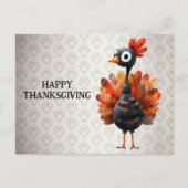 Happy Thanksgiving Schattigee kleurrijke Baby Turk Briefkaart (Voorkant)