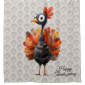 Happy Thanksgiving Schattigee kleurrijke Baby Turk Douchegordijn (Voorkant)