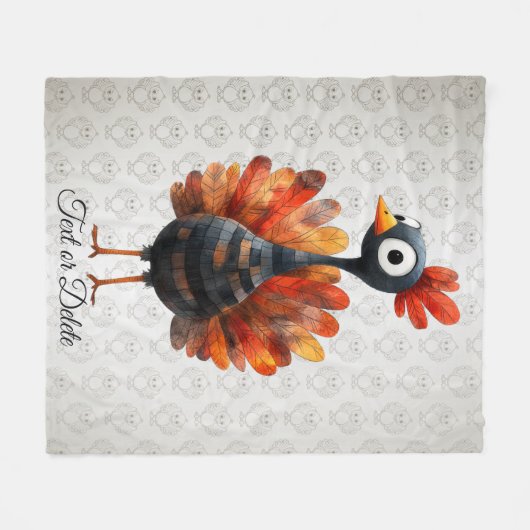 Happy Thanksgiving Schattigee kleurrijke Baby Turk Fleece Deken (Voorkant (Horizontaal))