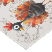 Happy Thanksgiving Schattigee kleurrijke Baby Turk Korte Tafelloper (Hoek)