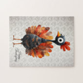 Happy Thanksgiving Schattigee kleurrijke Baby Turk Legpuzzel (Horizontaal)