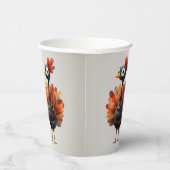 Happy Thanksgiving Schattigee kleurrijke Baby Turk Papieren Bekers (Rechts)