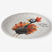 Happy Thanksgiving Schattigee kleurrijke Baby Turk Papieren Bordje (Gekanteld)