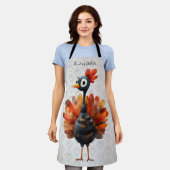 Happy Thanksgiving Schattigee kleurrijke Baby Turk Schort (Gedragen)