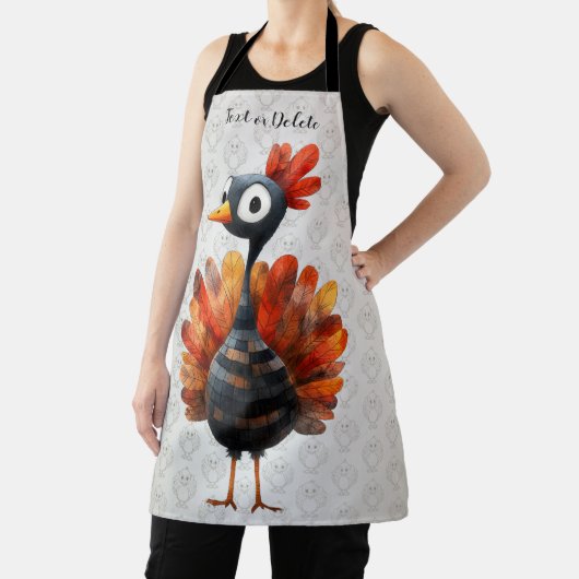Happy Thanksgiving Schattigee kleurrijke Baby Turk Schort (Insitu)
